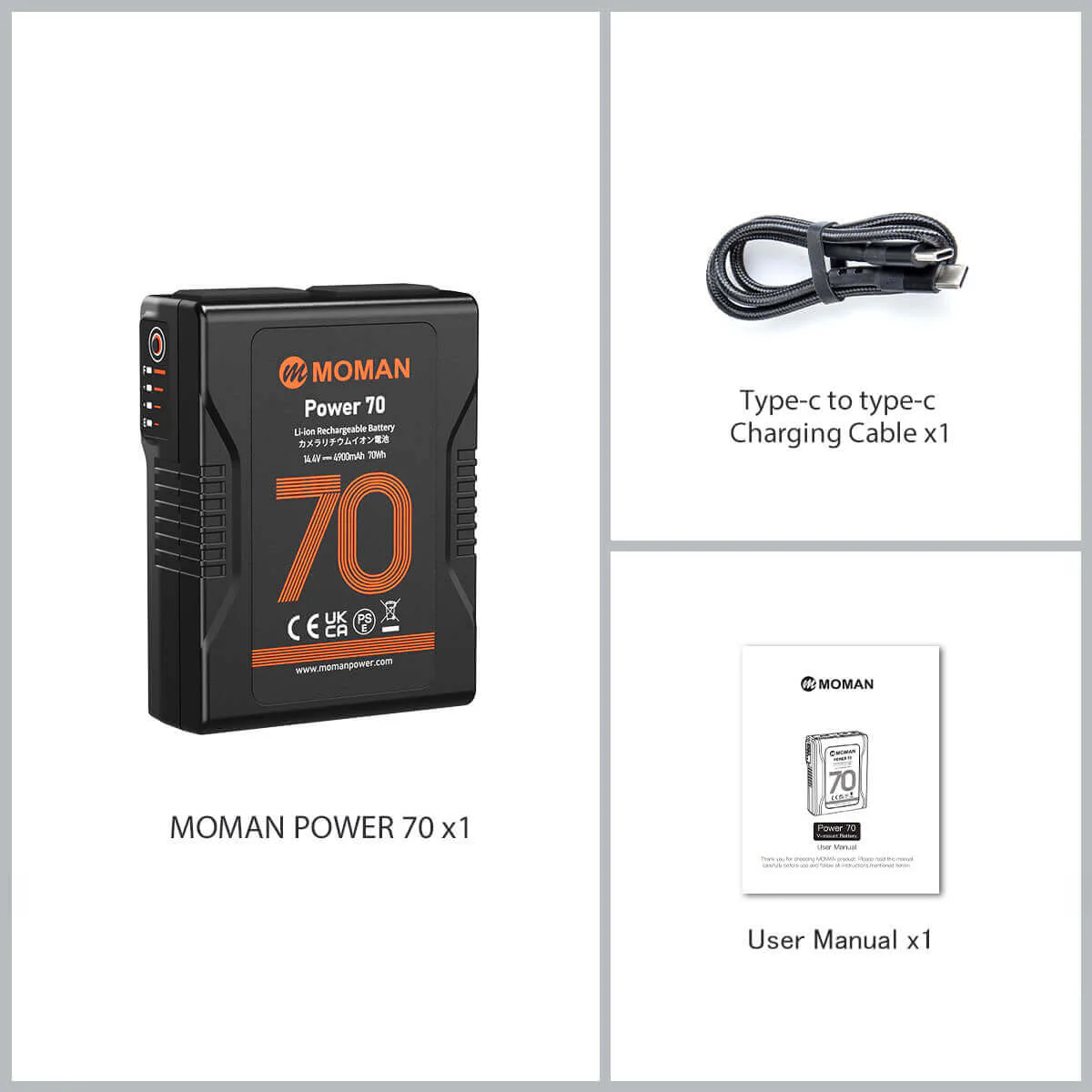【Extra 20% Off with POBT20】Moman Power 70 70Wh V Mount Battery with a D-Tap, USB-A, and USB-C Ports - Image 9