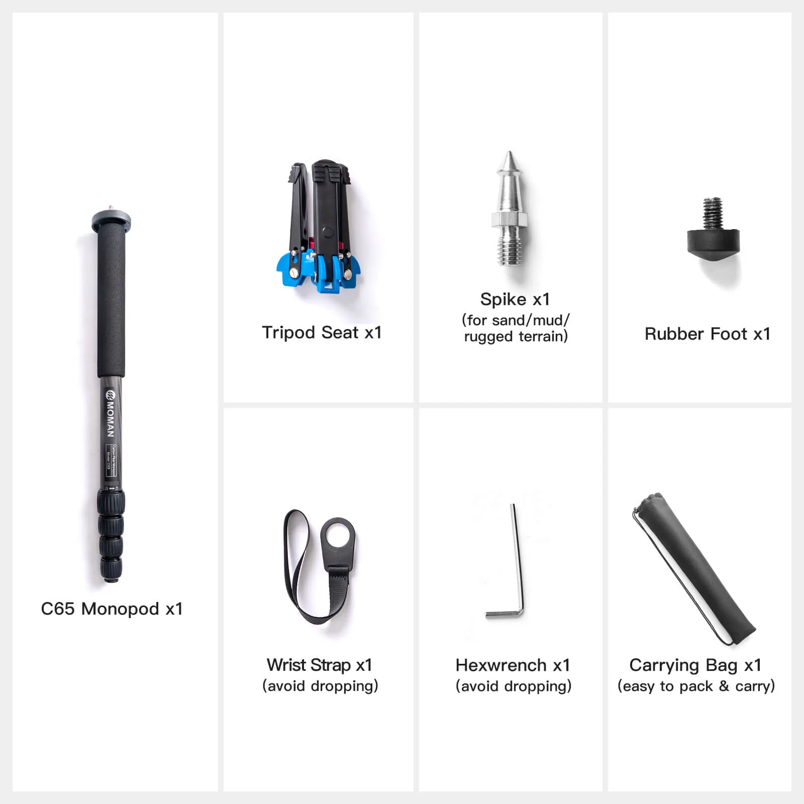 Moman C65 Carbon Fiber Camera Monopod - Image 8