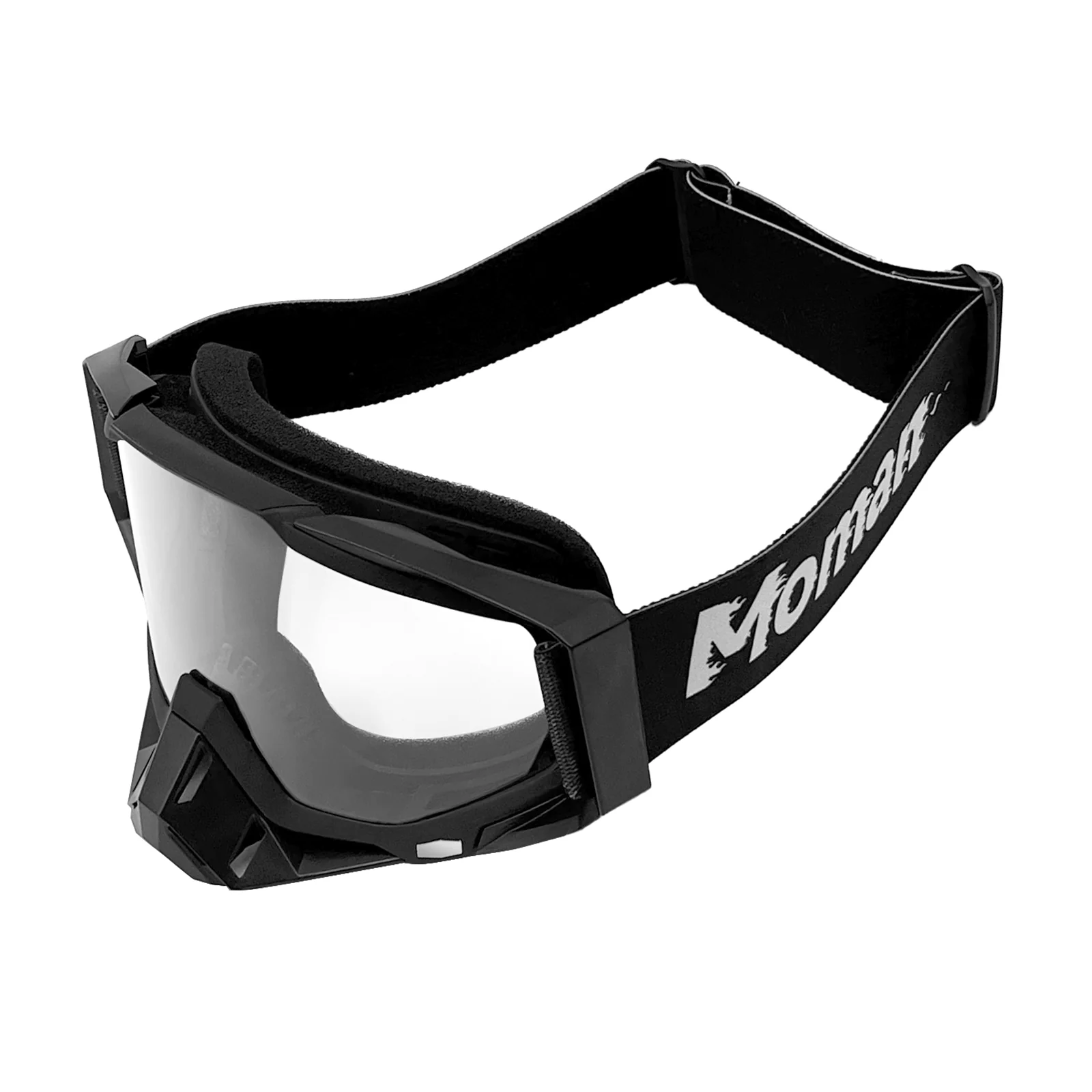 Moman AOG Goggles for Motorcycle Helmets with Removable Nose Guard, Bendable TPU Frame, UV400 Protection, Transparent & Grey Lenses Available - Image 9