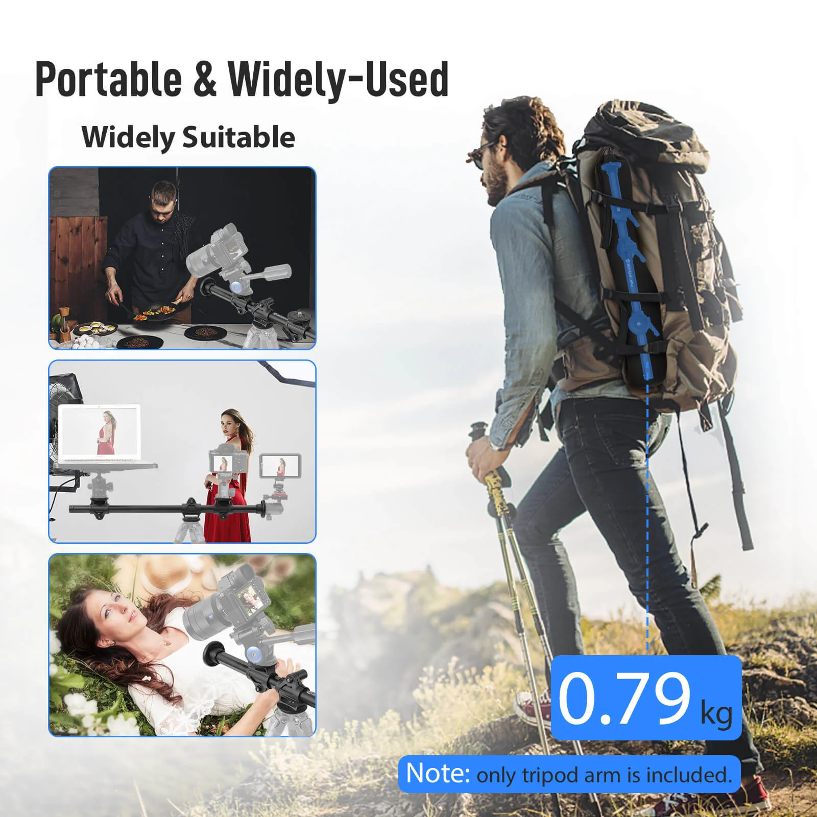 Moman A620 Horizontal Tripod Arm - Image 6