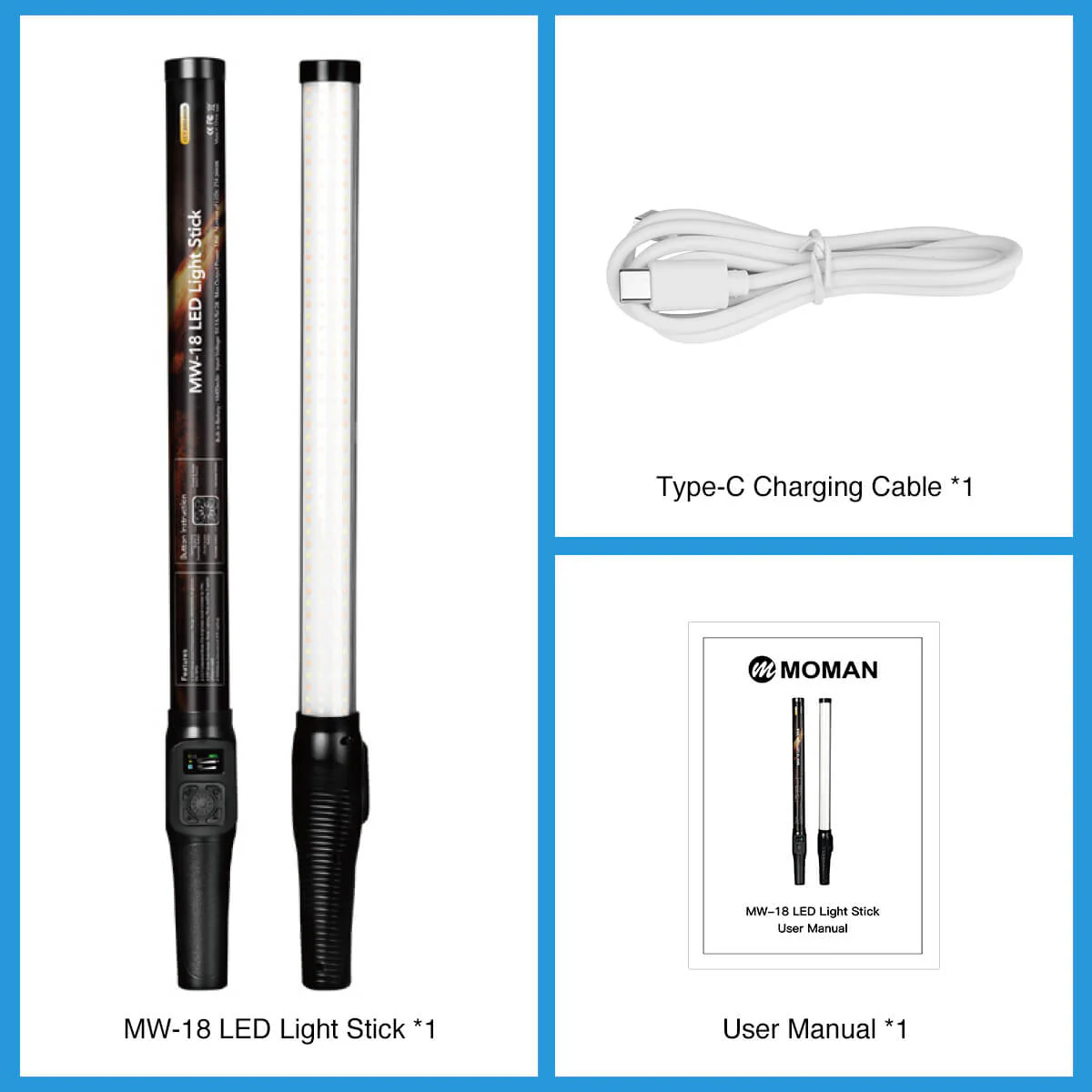 Moman MW-18 LED Photography Light Stick - Image 10