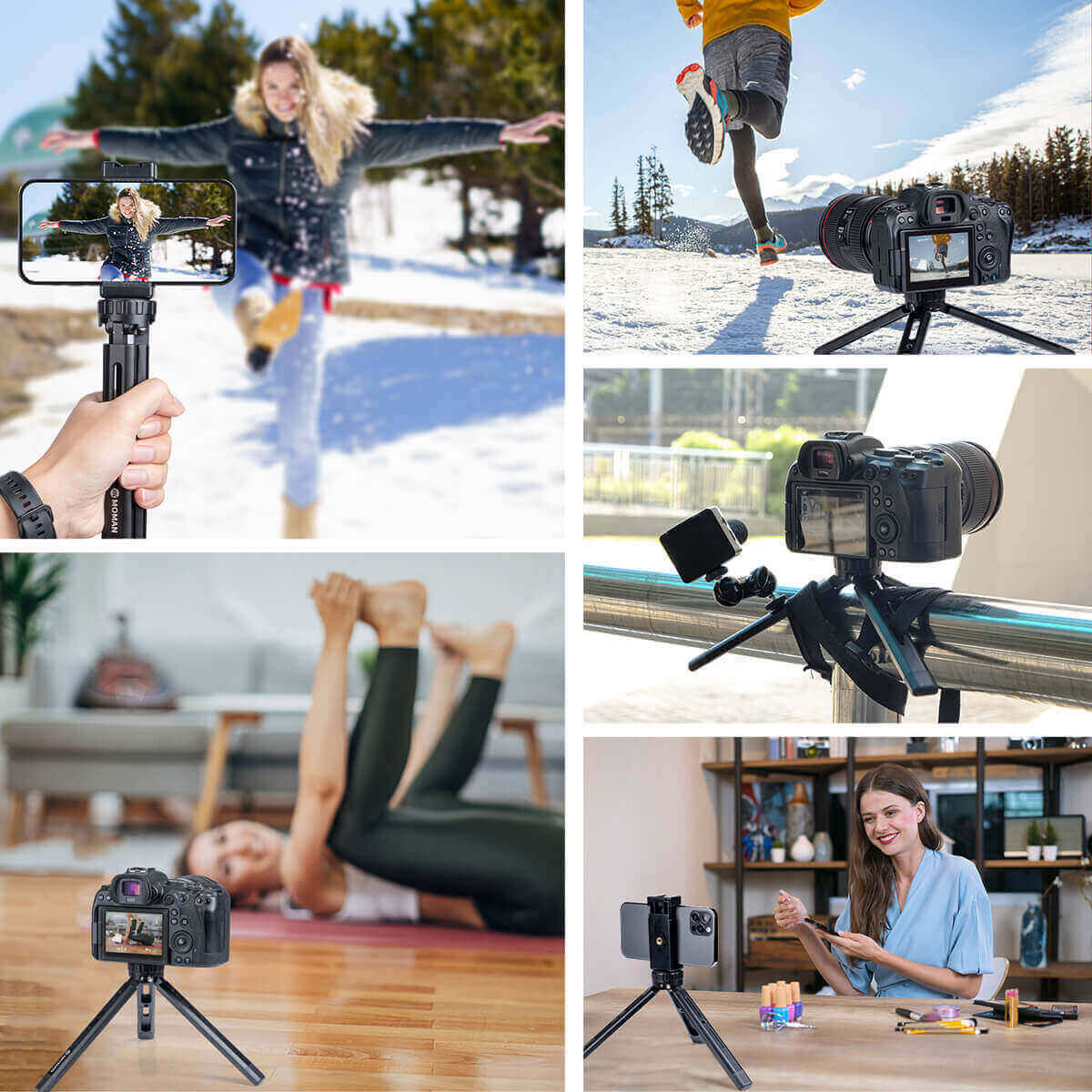 Moman TR01S Mini Camera Tripod with Robust Aluminium Alloy Body - Image 6