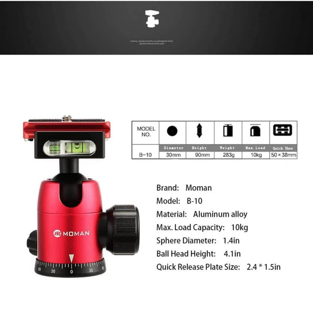 Moman BH01 Camera Tripod Ball Head - Image 6