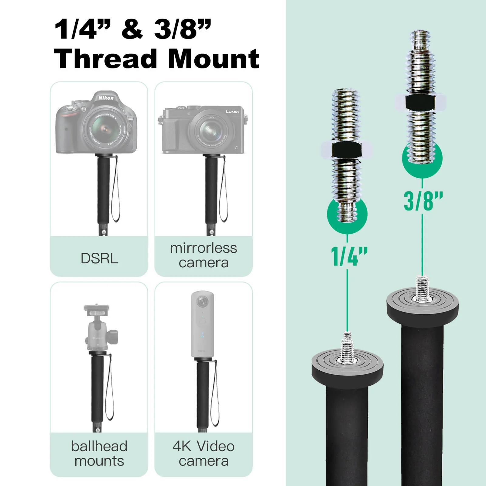 Moman C65L Carbon Fiber Camera Monopod - Image 4