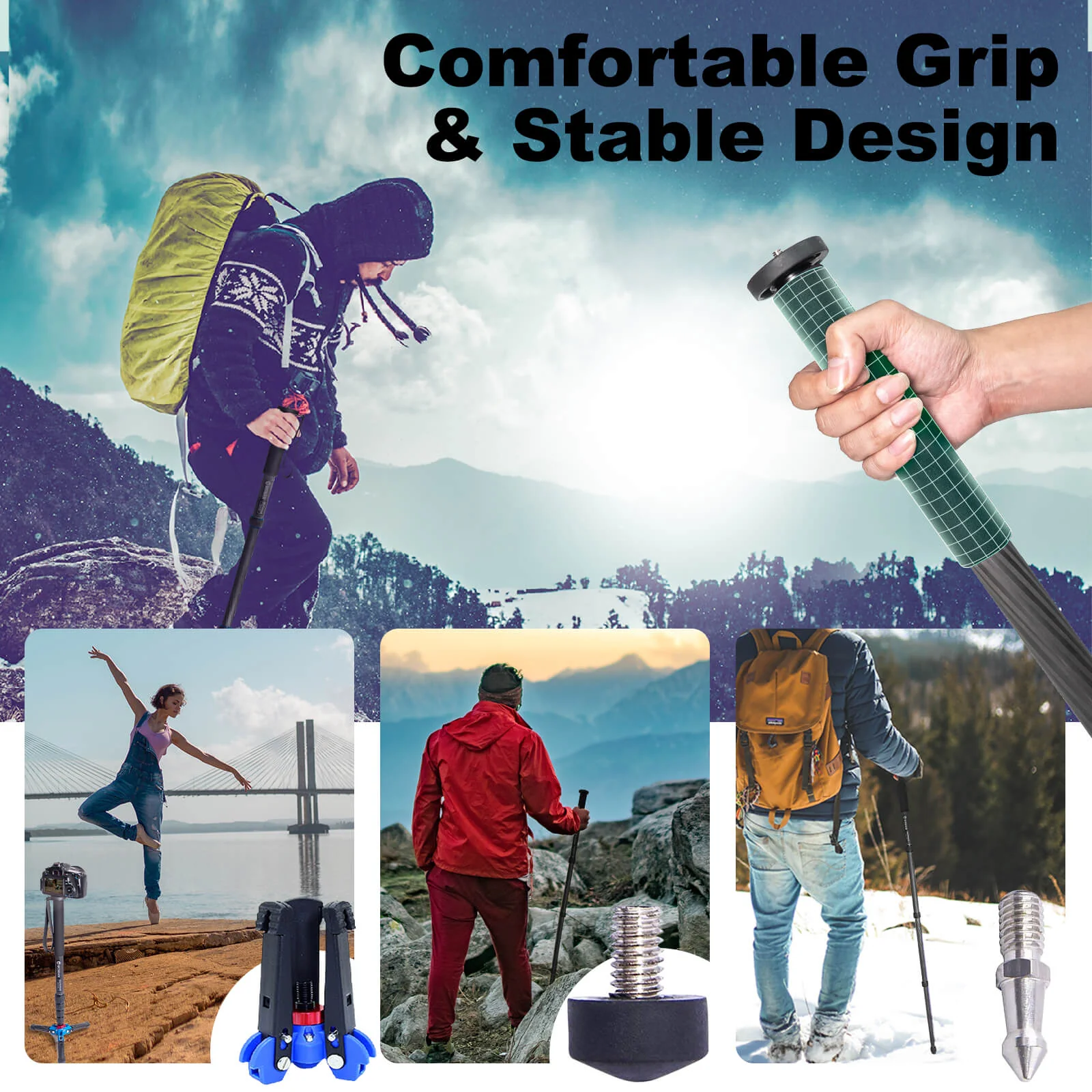 Moman C65L Carbon Fiber Camera Monopod - Image 6