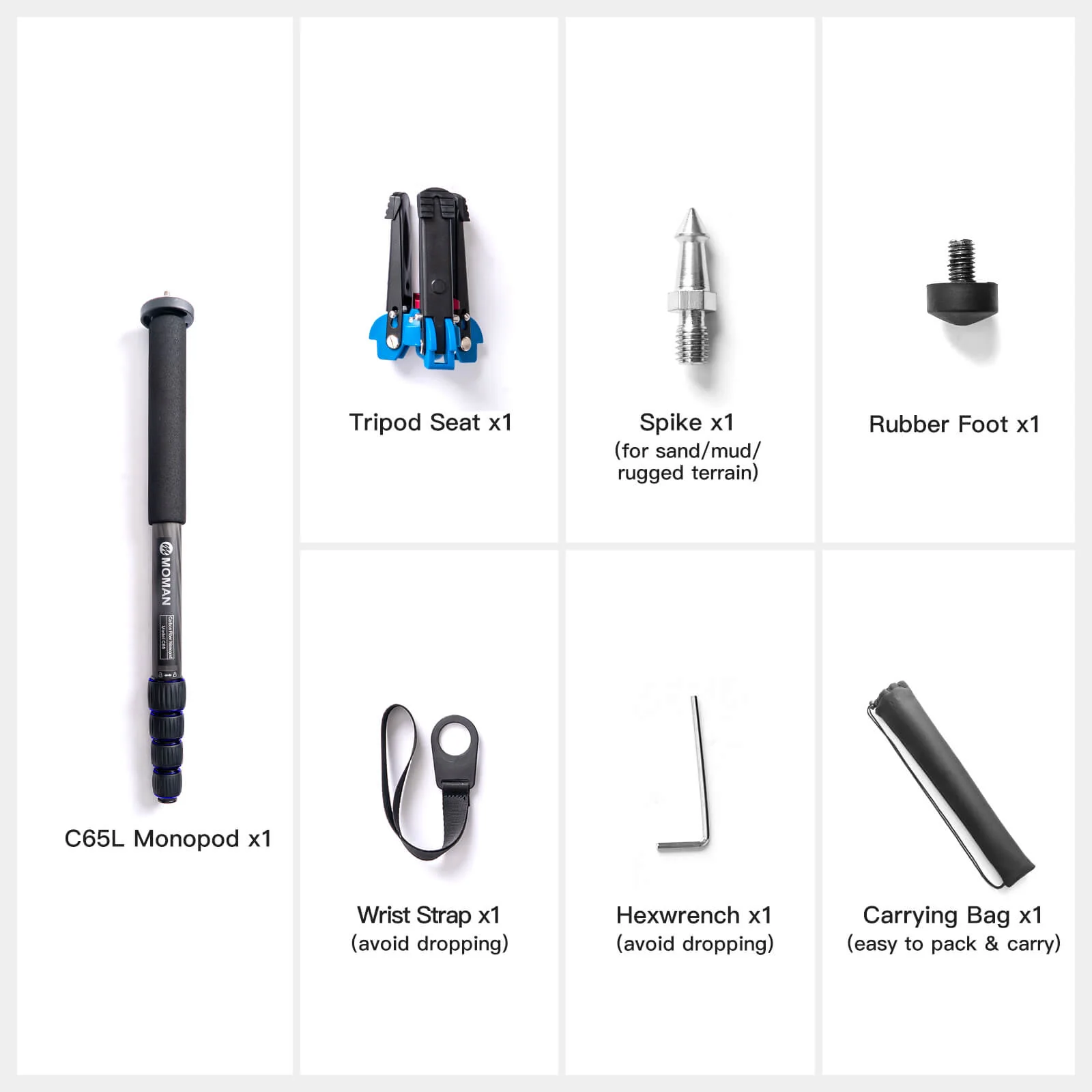 Moman C65L Carbon Fiber Camera Monopod - Image 8