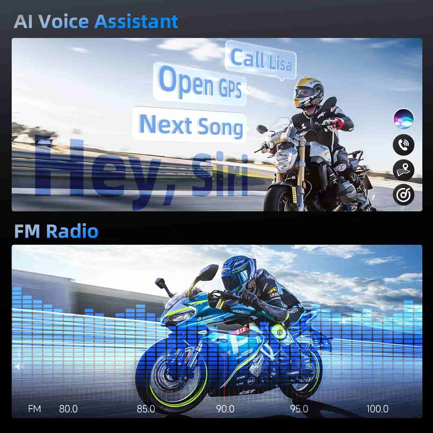 Moman CP-S Motorcycle Group Intercom for Up to 8 Riders, 2000M Communication Range (Single Pack) - Image 6