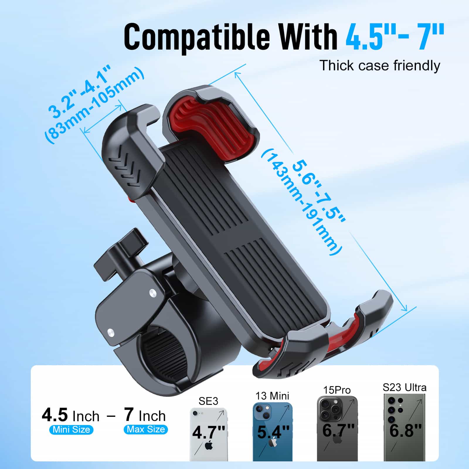 Moman PME1 Motorcycle Handlebar Cell Phone Holder, Benefit to Better Control with Helmet Intercom or Headset - Image 6