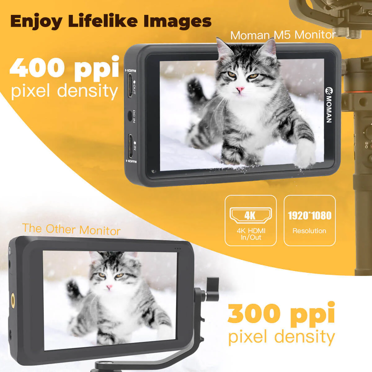 Moman M5 On Camera Monitor Touch Screen 5.5 inch - Image 3