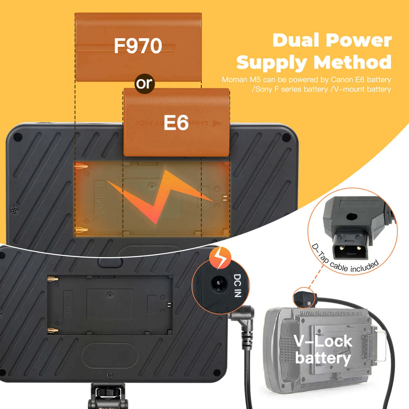 Moman M5 On Camera Monitor Touch Screen 5.5 inch - Image 5