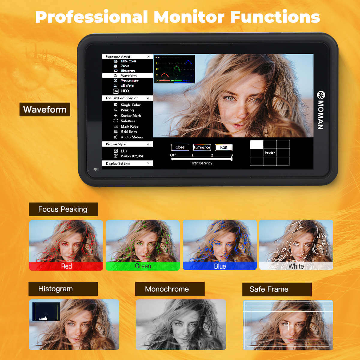 Moman M5 On Camera Monitor Touch Screen 5.5 inch - Image 6