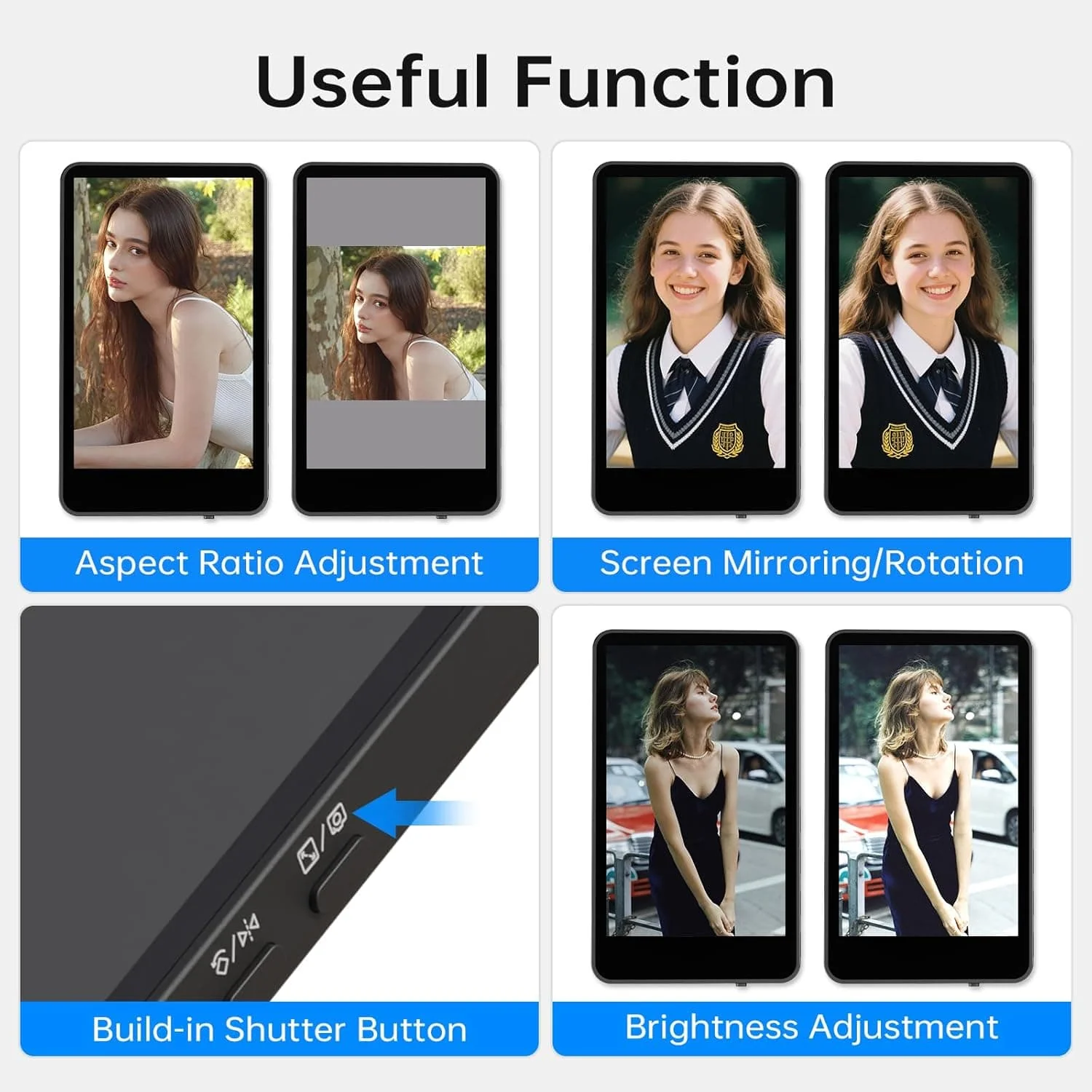 Moman XView M4 Phone Selfie Monitor Screen for iPhone and Android, 4-Inch Display, 5.8GHz P2P Transmission, 164ft Range, Magnetic Mount - Image 7