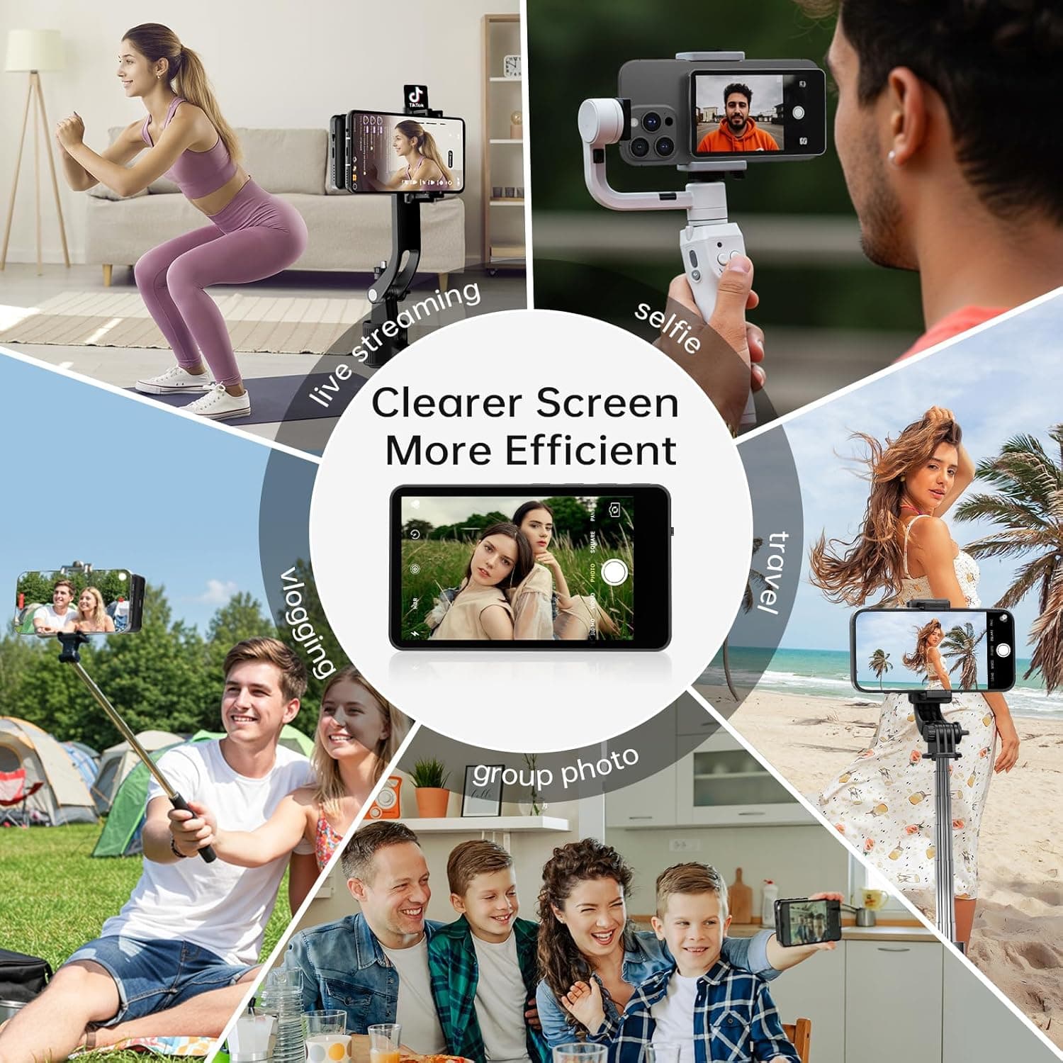 Moman XView M4 Phone Selfie Monitor Screen for iPhone and Android, 4-Inch Display, 5.8GHz P2P Transmission, 164ft Range, Magnetic Mount - Image 8