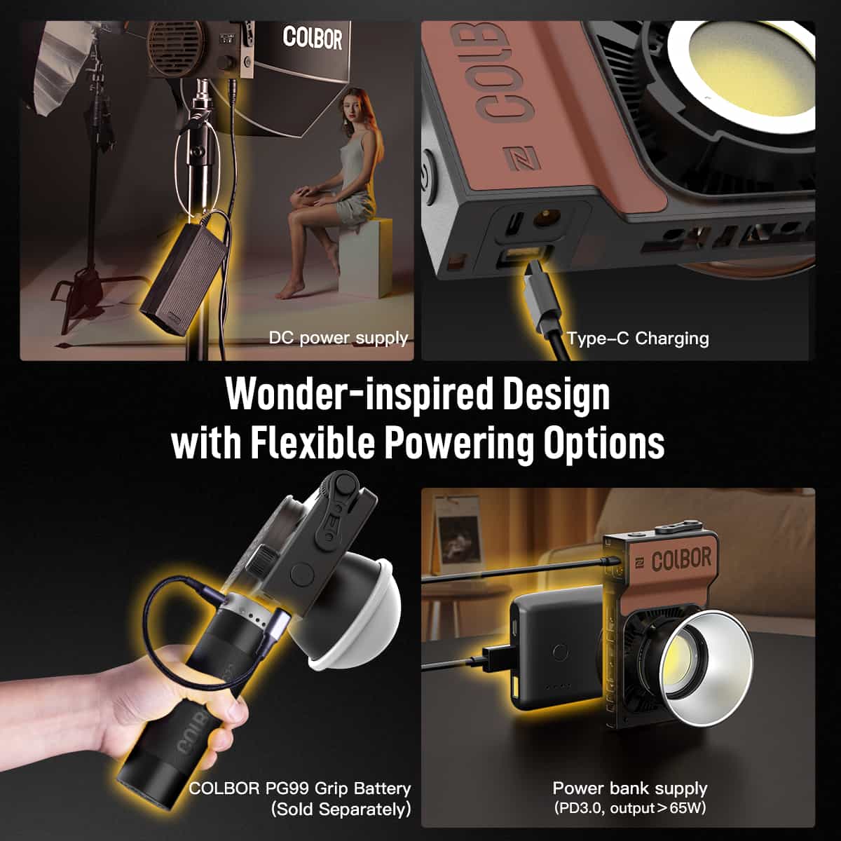 COLBOR W100 Portable Light for Video Shooting, 100W Power, Quiet Cooling System, Phone App Control - Image 5