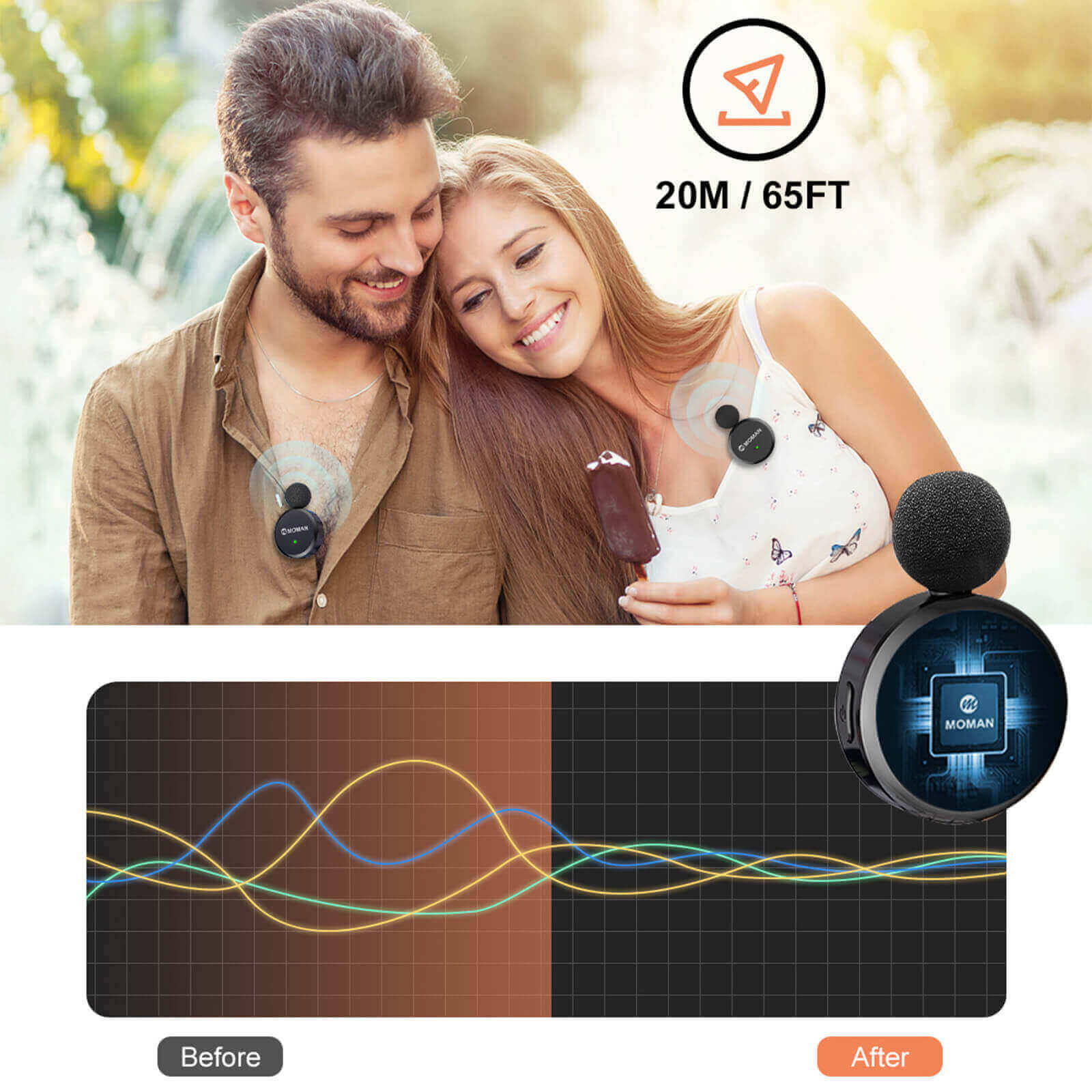 Moman CP2 Smartphone Wireless Microphone - Image 7