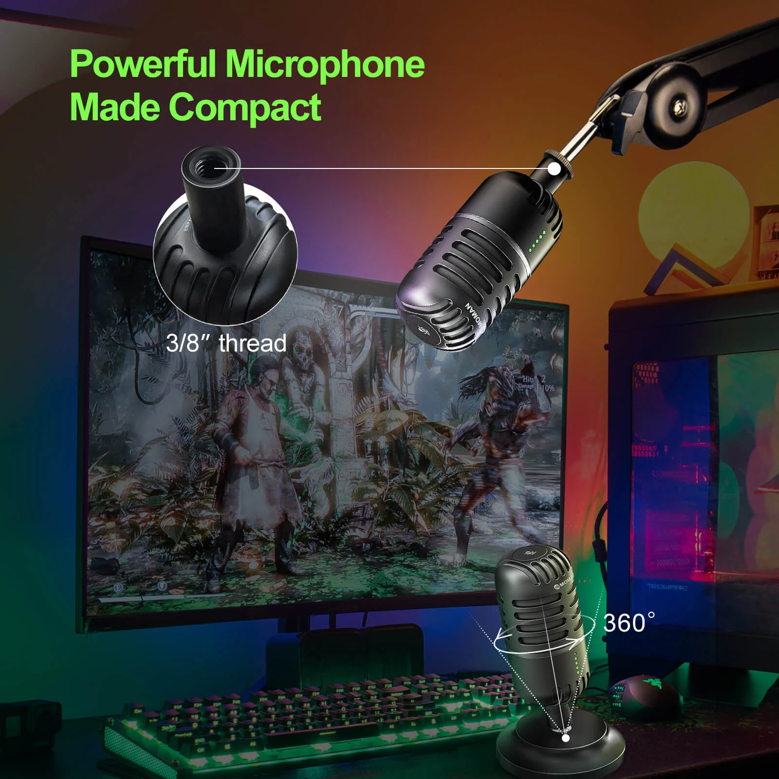 Moman EMP USB Desktop Microphone with Mute Button - Image 6