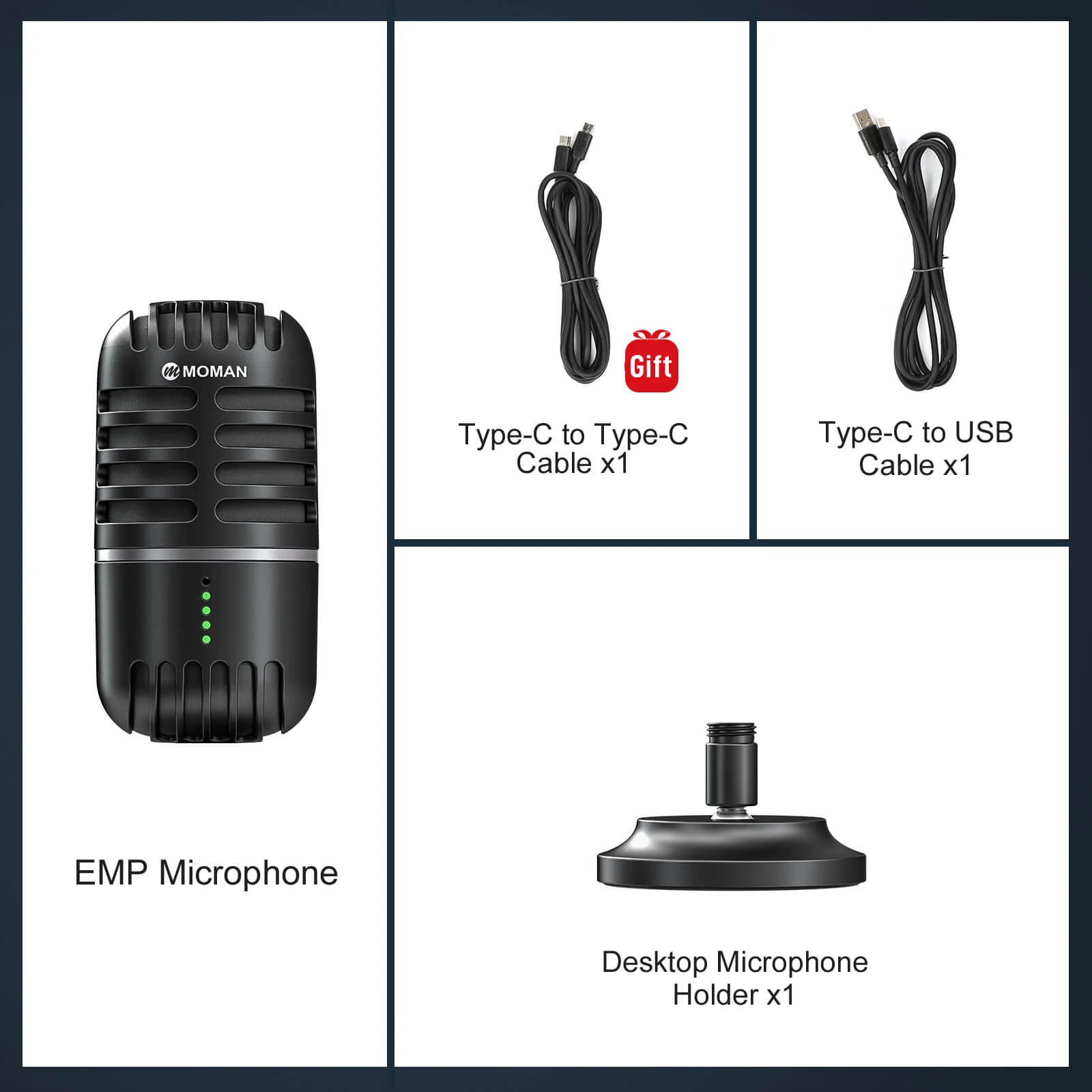 Moman EMP USB Desktop Microphone with Mute Button - Image 7