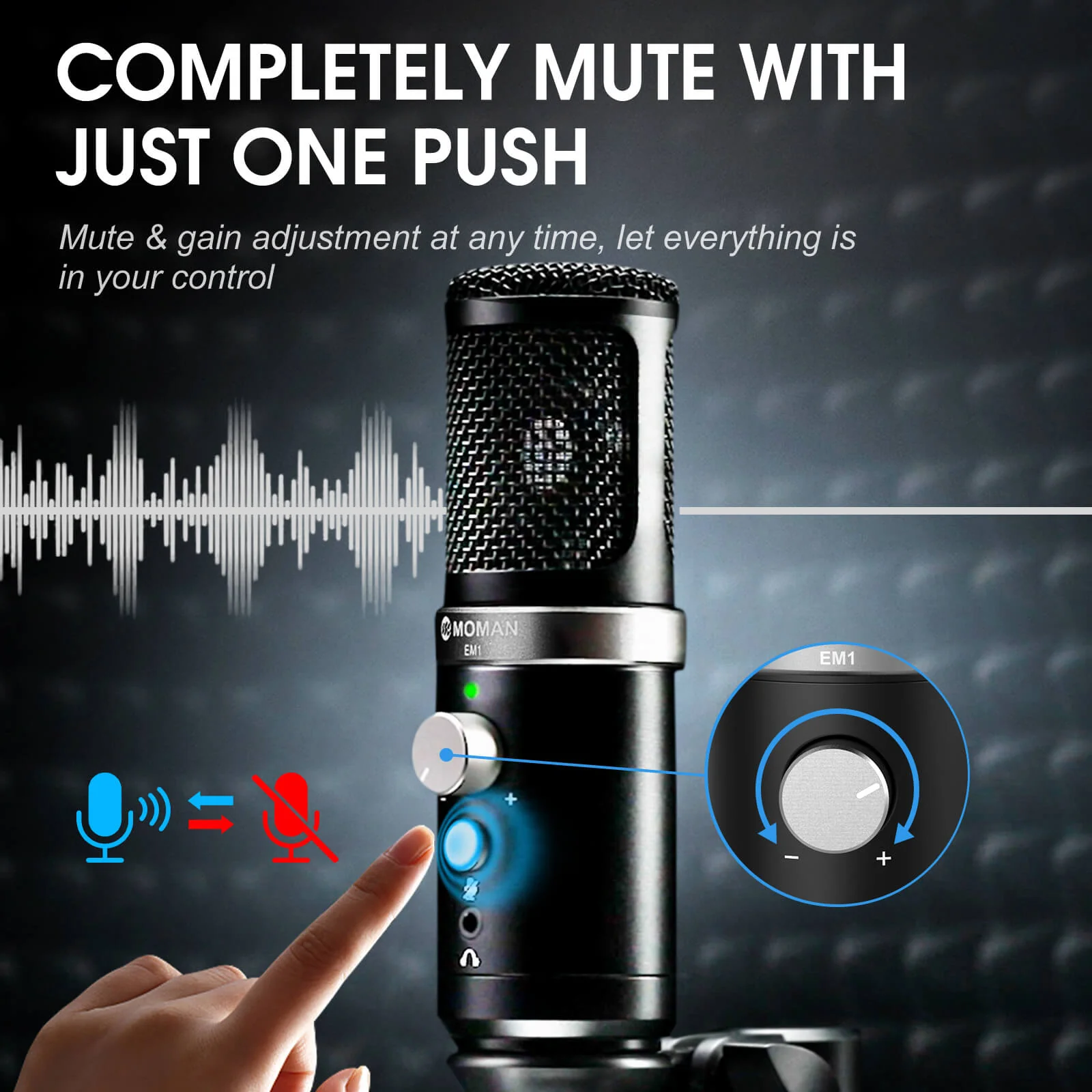 Moman EM1 USB PC Microphone - Image 4