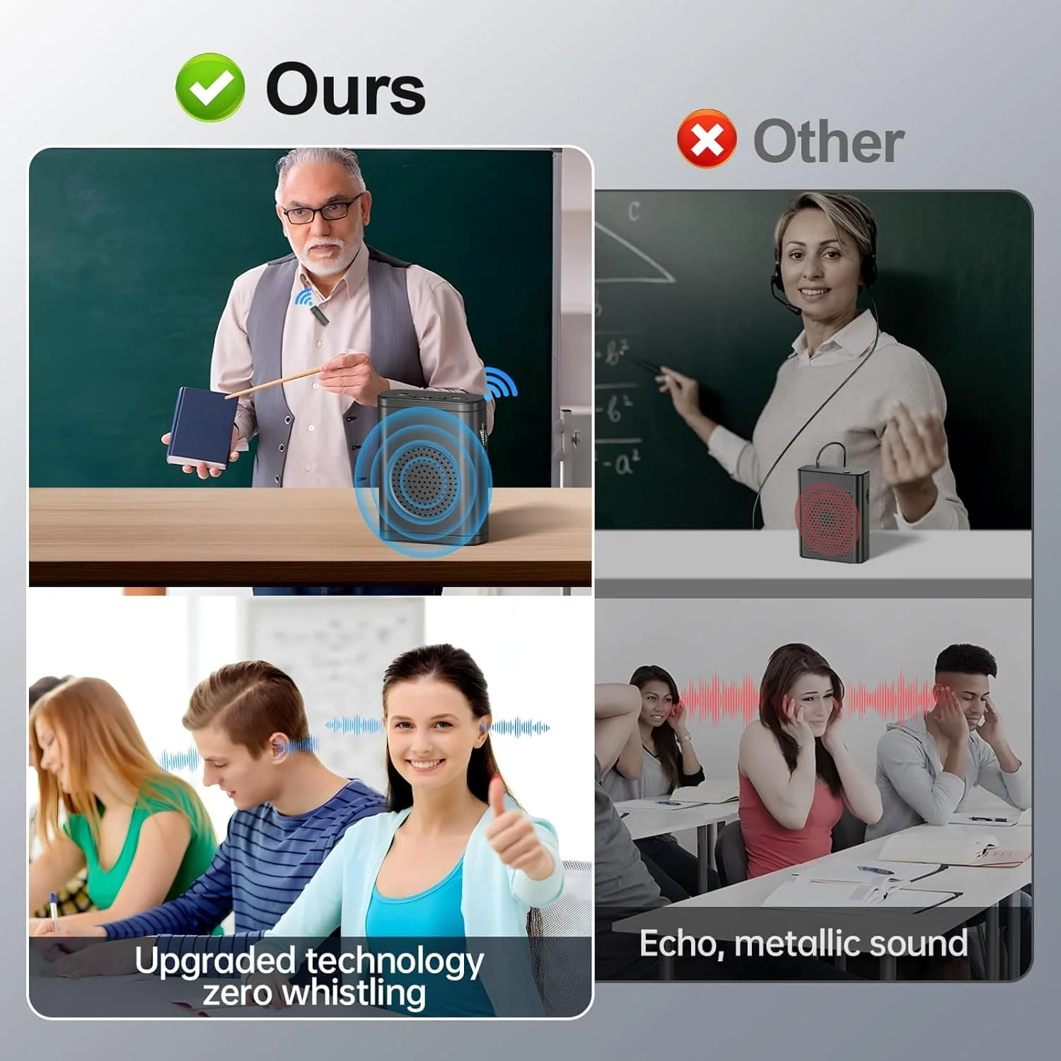 Moman S57 Voice Amplifier Wireless Microphone, No Whistling, Convenient Wear, One-knob Power on and Volume Control, USB and TF/SD Card Inputs Supported - Image 3