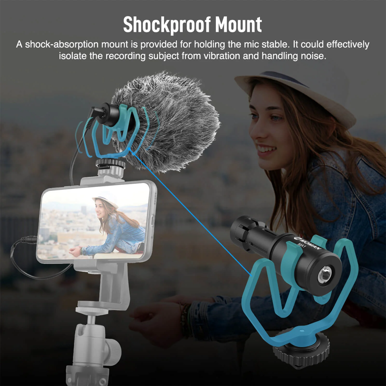 Moman MA1 Wired Microphone for Camera - Image 6