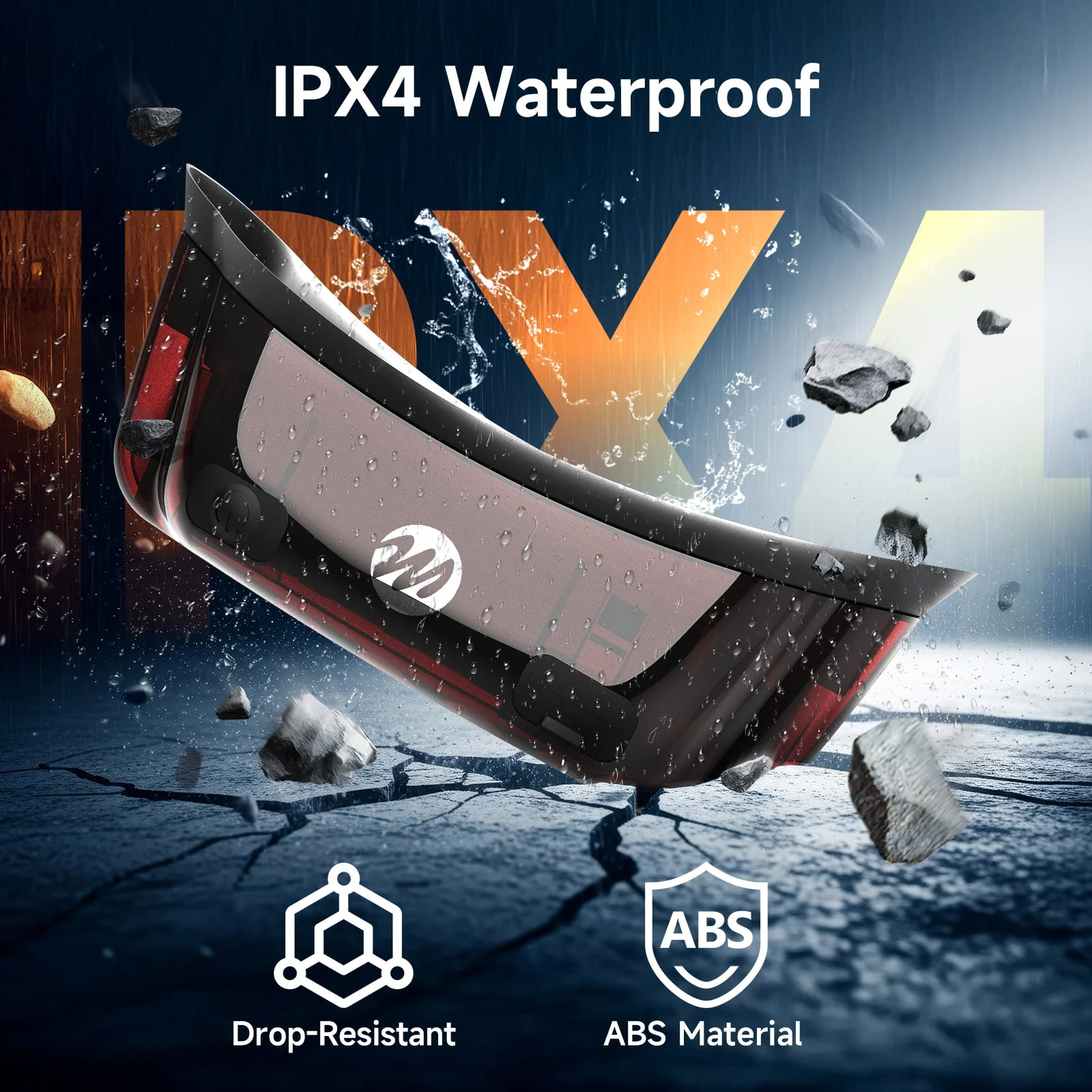 Moman HL1S Wireless Brake Light for Motorcycle, Auto Brake Detection, Solar & USB-C Charging, IPX4 Waterproof - Image 6