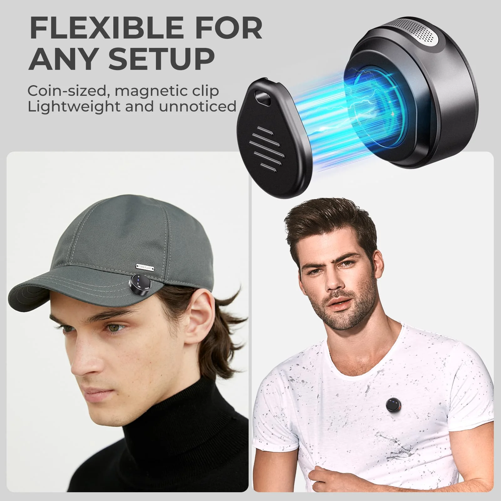 Moman Coin Wireless Button Microphone for Smartphones and Cameras, Active Noise Reduction, Flexible Wear, and 48H Working Featured - Image 5