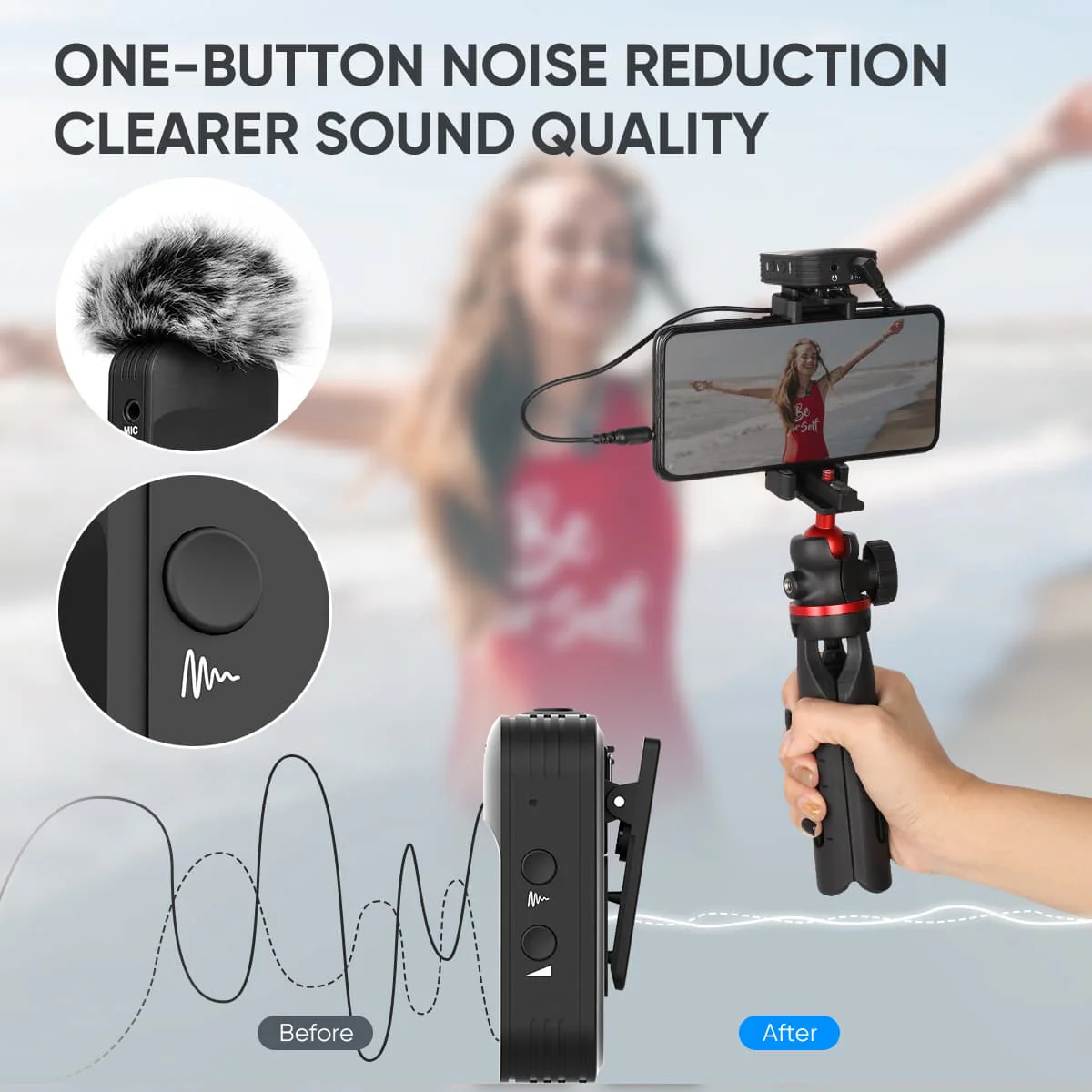 Moman C1 and C1X Wireless Lavalier Microphone for DSLR - Image 4