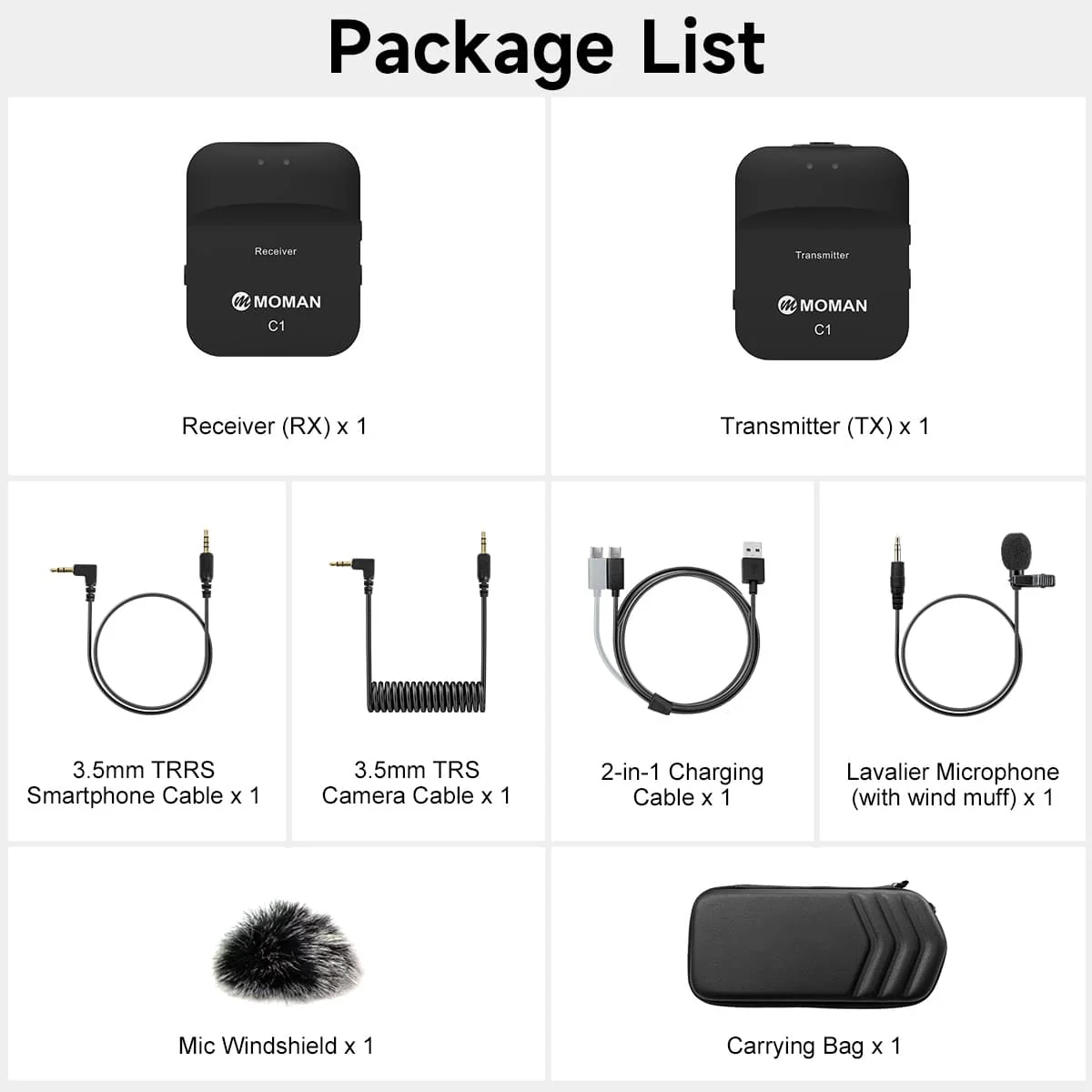 Moman C1 and C1X Wireless Lavalier Microphone for DSLR - Image 8